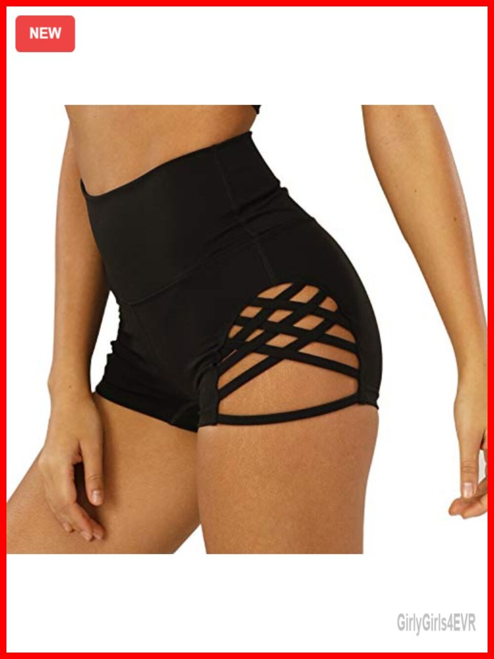 High Waisted Butt Lifting Yoga Shorts Nylon Spandex Athletic Gym Workout